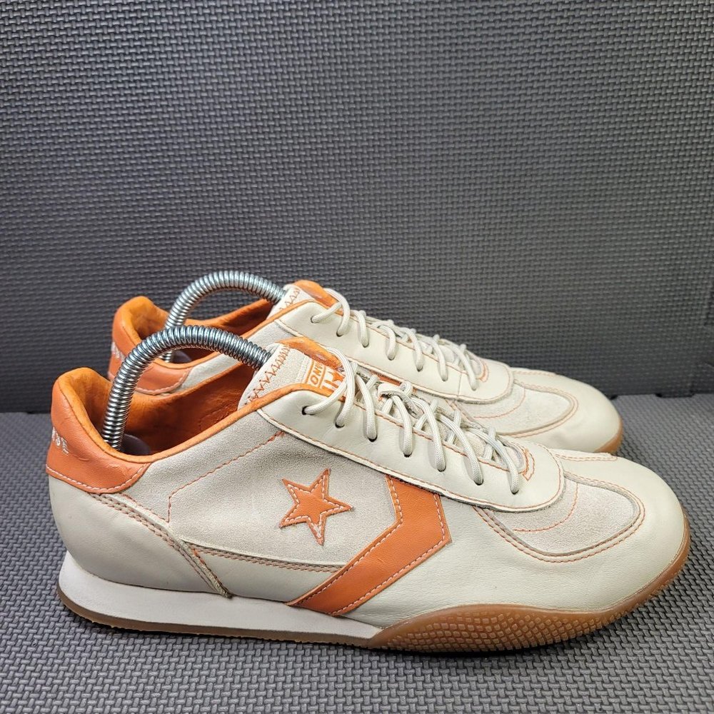 Womens Sz 10 Orange Converse Low Top Sneakers